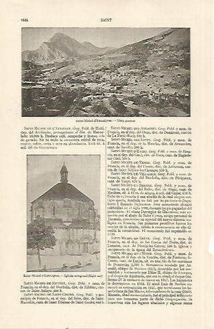LAMINA ESPASA 22985: Vista de Saint Michel d Entraigues