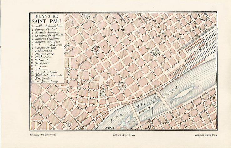LAMINA ESPASA 22991: Plano de Saint Paul Estados Unidos