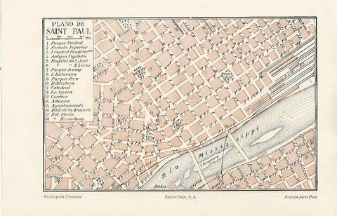 LAMINA ESPASA 22991: Plano de Saint Paul Estados Unidos