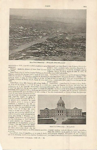 LAMINA ESPASA 22992: Fotografia aerea de Saint Paul Minnesota