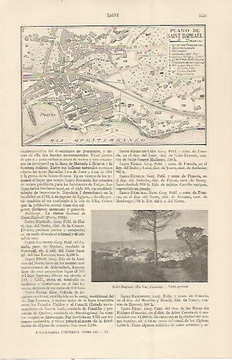 LAMINA ESPASA 22998: Plano de Saint Raphael