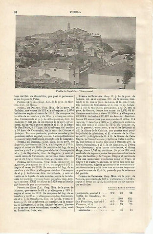LAMINA ESPASA 23018: Vista general de Puebla de Sanabria Zamora