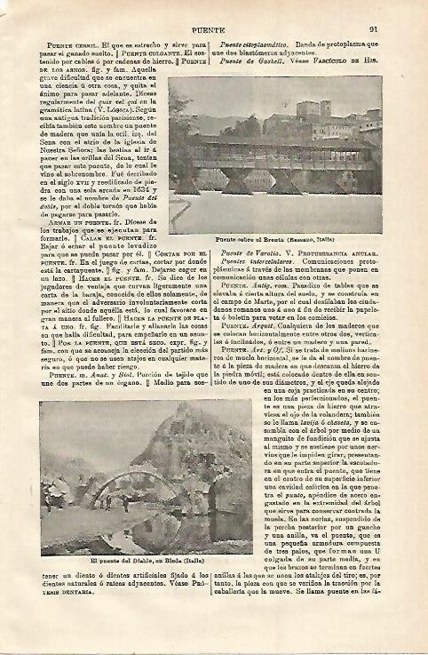LAMINA ESPASA 23024: Puente sobre el Brenta