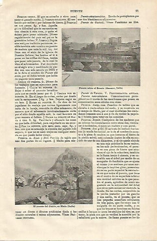 LAMINA ESPASA 23024: Puente sobre el Brenta