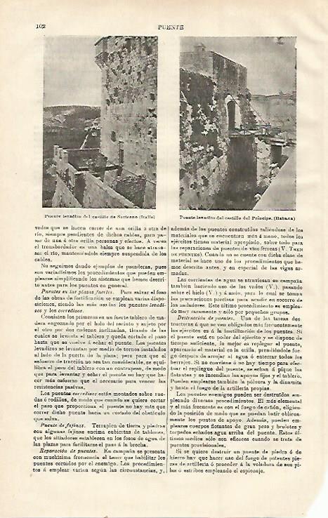 LAMINA ESPASA 23026: Puente levadizo del castillo de Sarteano Italia