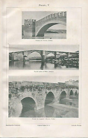 LAMINA ESPASA 23036: Puente de Verona Orense y Rimini 