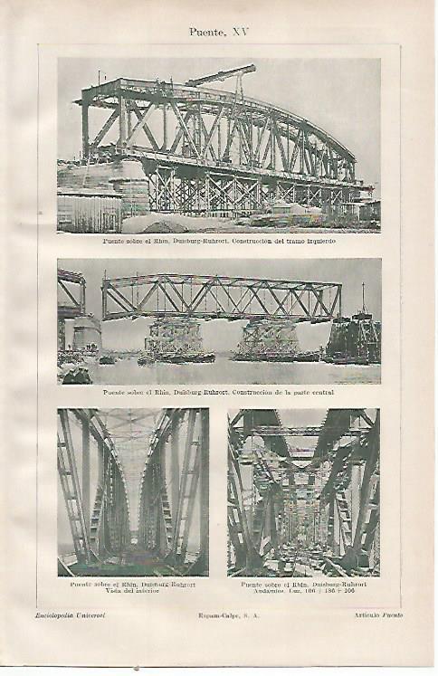 LAMINA ESPASA 23049: Puente de Duisburg-Ruhrort