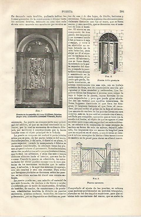 LAMINA ESPASA 23080: Puerta en Orleans Francia