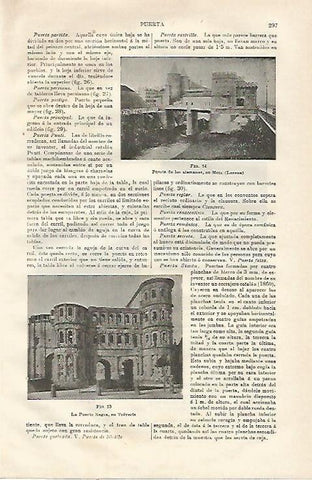 LAMINA ESPASA 23084: Puerta de los Alemanes en Metz