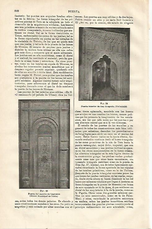 LAMINA ESPASA 23086: Puerta de San Gregorio en Valladolid