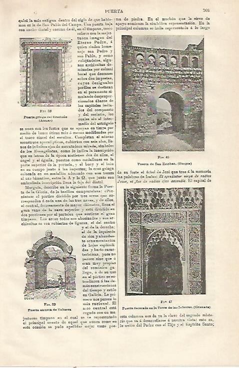 LAMINA ESPASA 23090: Puerta de San Esteban en Burgos