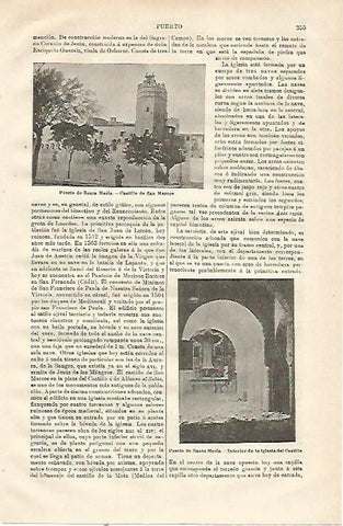LAMINA ESPASA 23106: Castillo de San Marcos en Puerto de Santa Maria