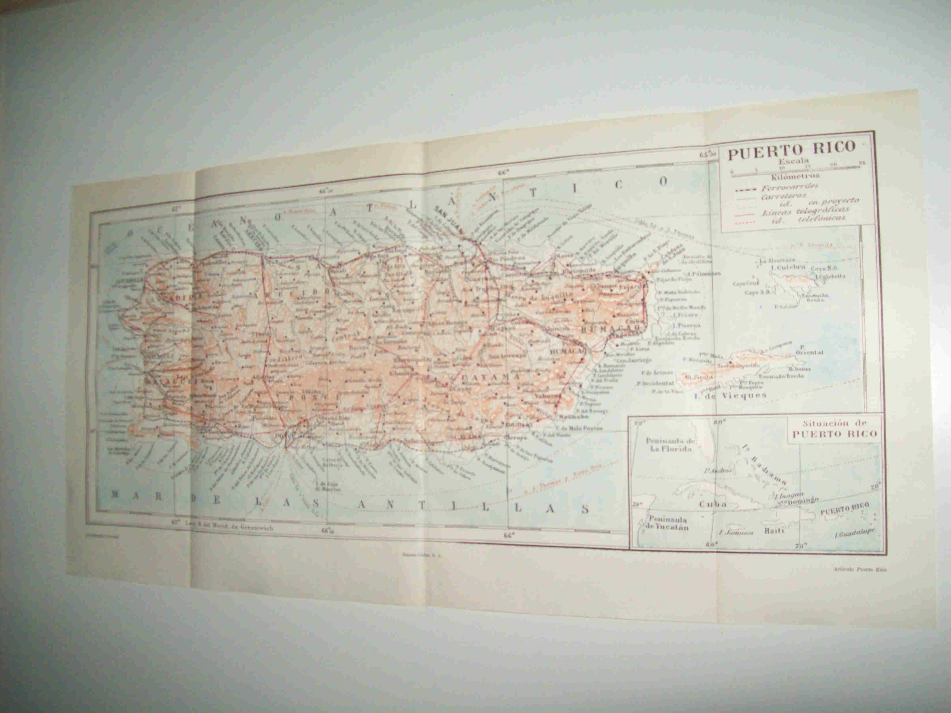 LAMINA ESPASA 23111: Mapa de Puerto Rico