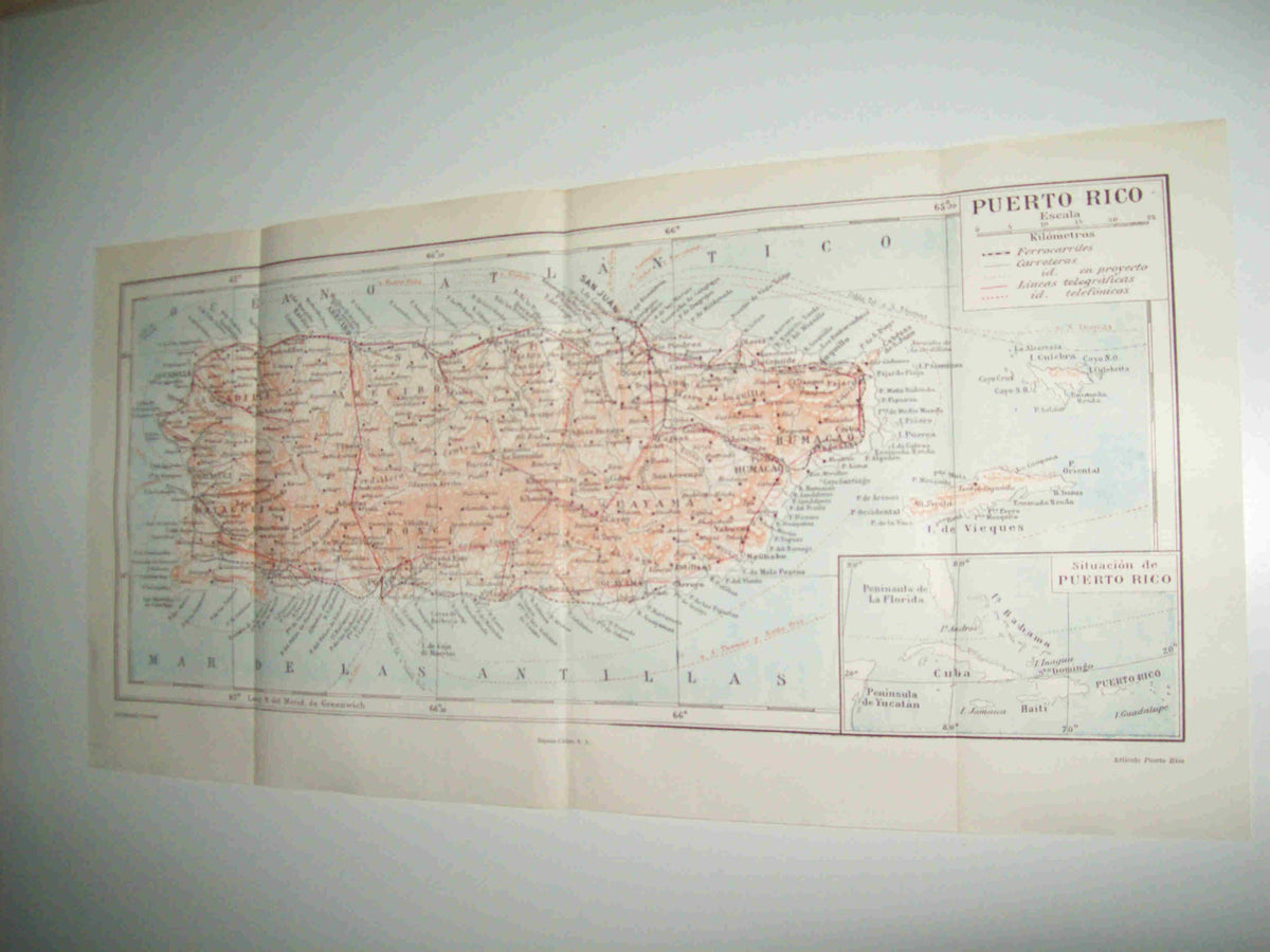 LAMINA ESPASA 23111: Mapa de Puerto Rico