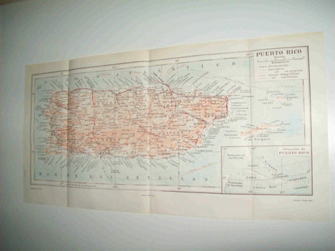LAMINA ESPASA 23111: Mapa de Puerto Rico