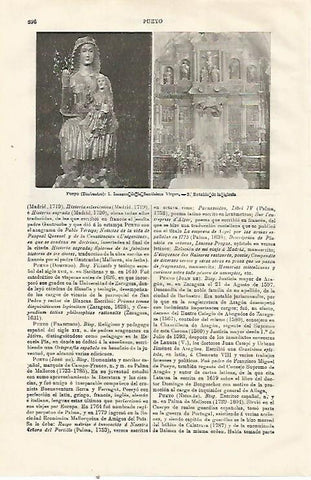 LAMINA ESPASA 23119: Virgen e iglesia de Pueyo