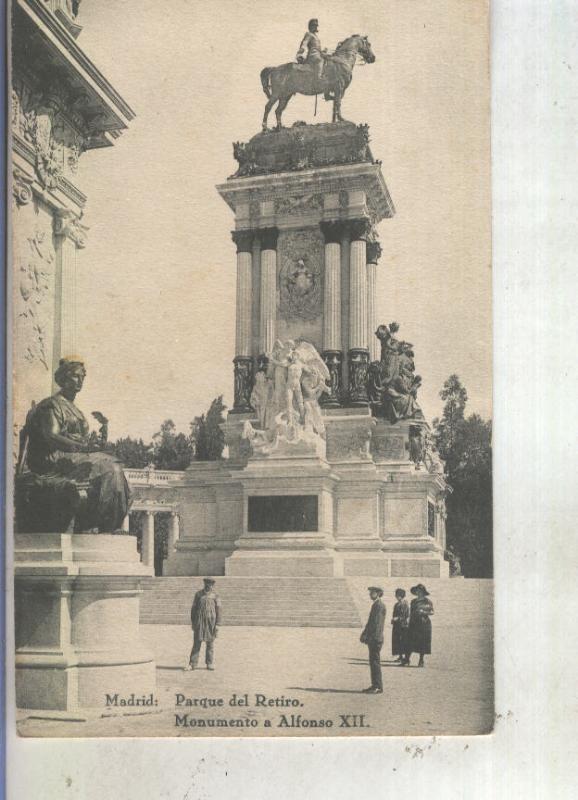 Postal 012942: Madrid, monumento a Alfonso XII en el parque del retiro