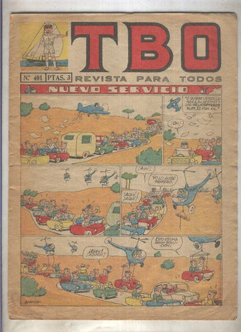 TBO numero 401: Nuevo servicio (Blanco), (numerado 1 en trasera)
