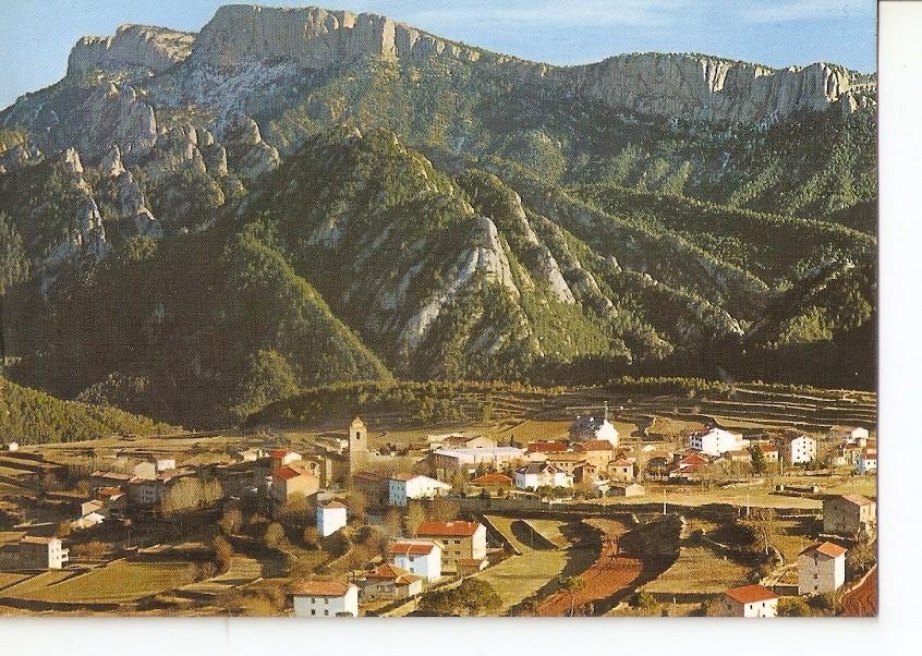 Postal 041636 : Sant Llorenç de Morunys. Vista general. Al fondo Els Bastets y Busa