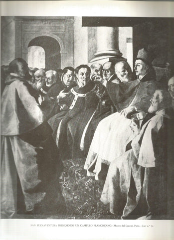 Lamina 017: Zurbaran. San Buenaventura presidiendo un capitulo franciscano