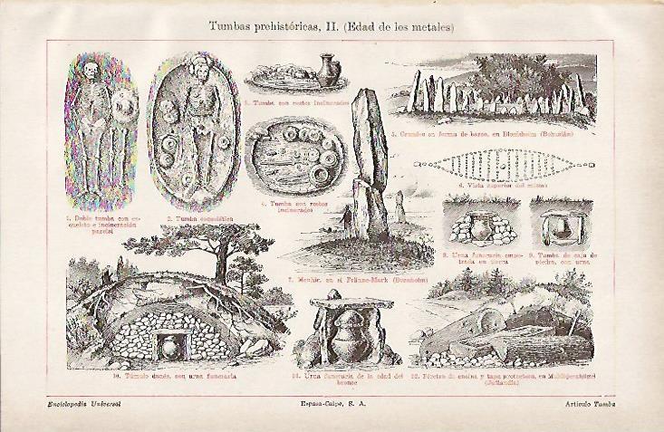 LAMINA ESPASA 943: Tumbas prehistoricas de la edad de los metales