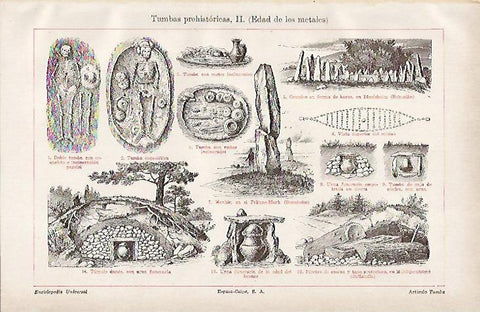 LAMINA ESPASA 943: Tumbas prehistoricas de la edad de los metales