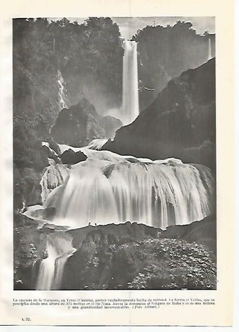 LAMINA GEOGRAFIA 0370: Cascada de la Marmore en Terni Italia