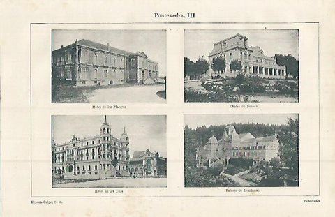 LAMINA ESPASA 15235: Edificios de Pontevedra