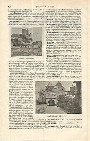 LAMINA ESPASA Alemania 17062: Vista de Runkel Alemania