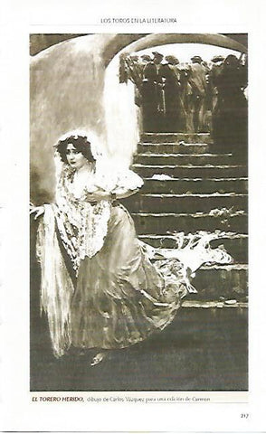LAMINA COSSIO 51038: El torero herido por Carlos Vazquez