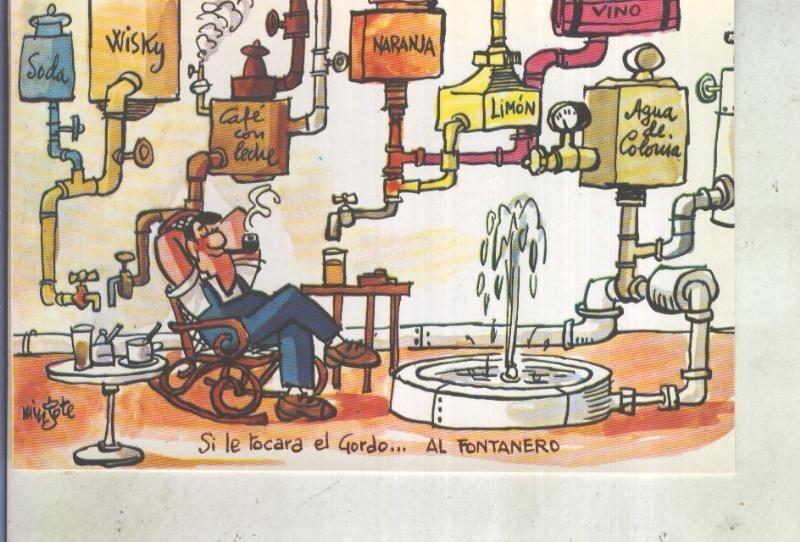 Postal 013653: Loteria Nacional, Mingote: Fontanero