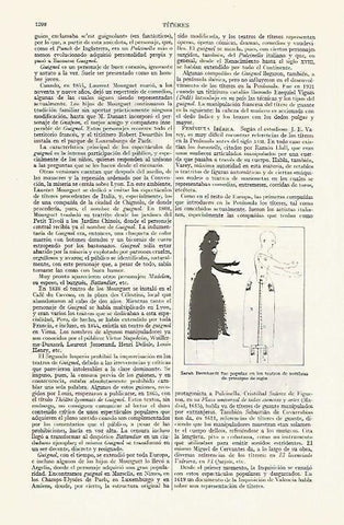 LAMINA ESPASA 13516: Sarah Bernhardt con teatros de sombras