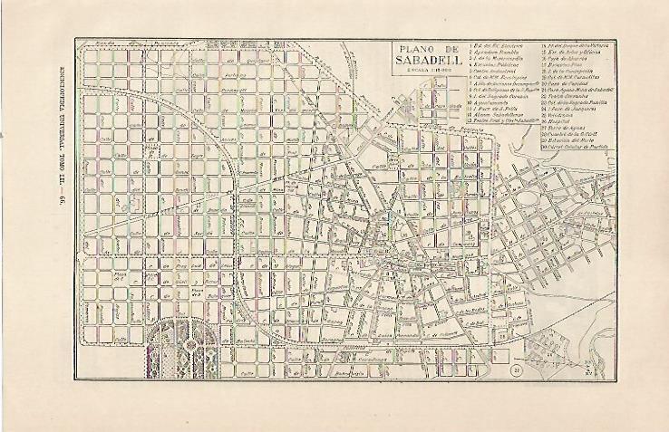 LAMINA ESPASA 22890: Plano de Sabadell Barcelona