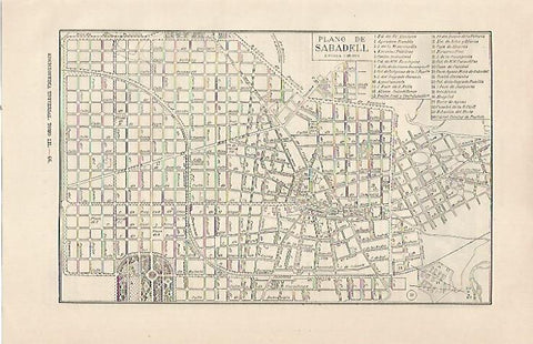 LAMINA ESPASA 22890: Plano de Sabadell Barcelona
