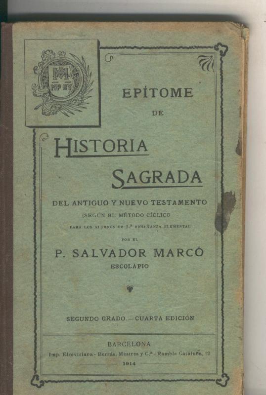 Epitome de Historia Sagrada del antiguo y nuevo testamento