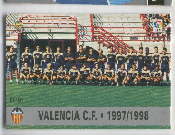 Cromo Liga 97/98: C.F.Valencia numero 191: Plantilla
