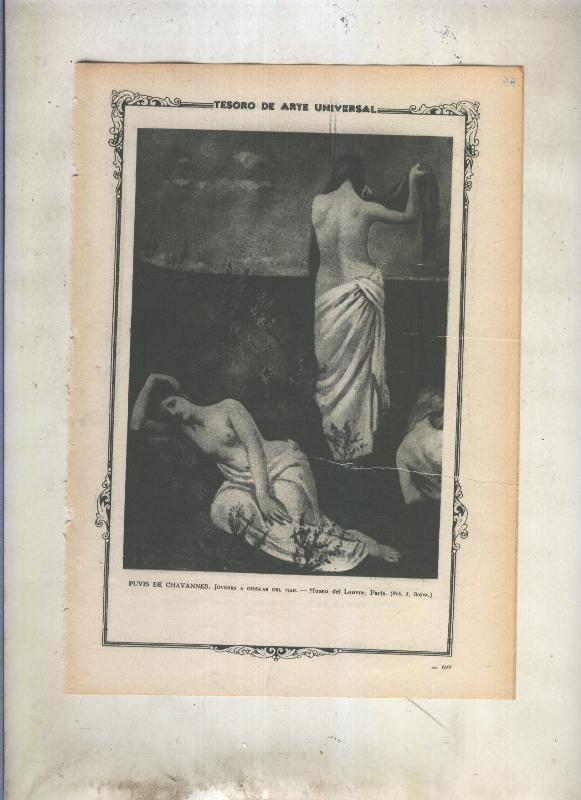 Lamina 055: Jovenes a orillas del mar de Puvis de Chavannes