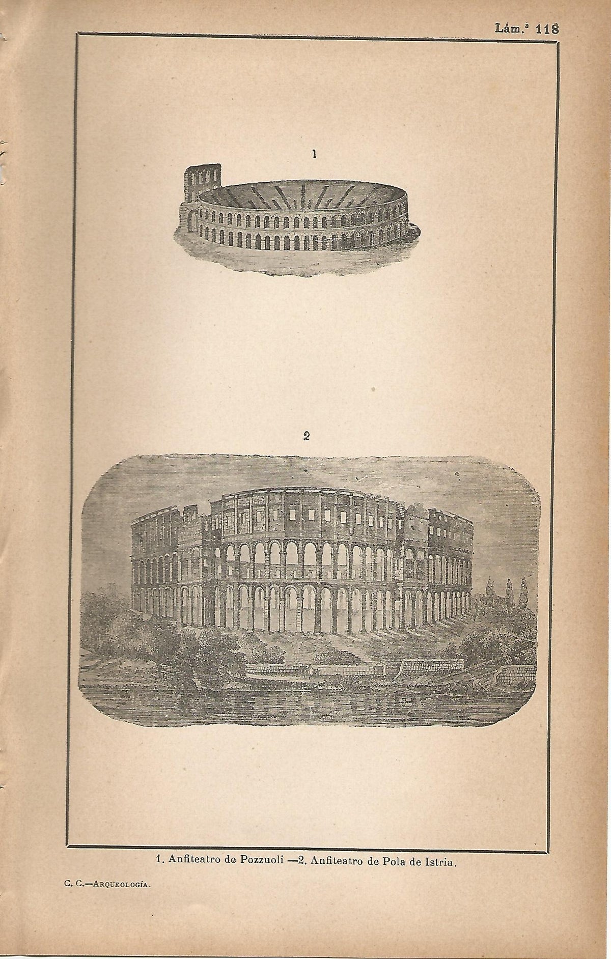 Lamina 118: Anfiteatro de Pozzuoli - Anfiteatro de Pola de Istria