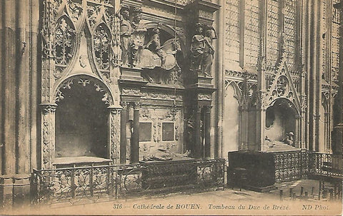 Postal 51744: ROUEN - Tumba del Duque de Breze en la Catedral