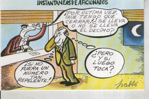 Postal 011061: Loteria Nacional: Dibujos humoristicos de Pablo