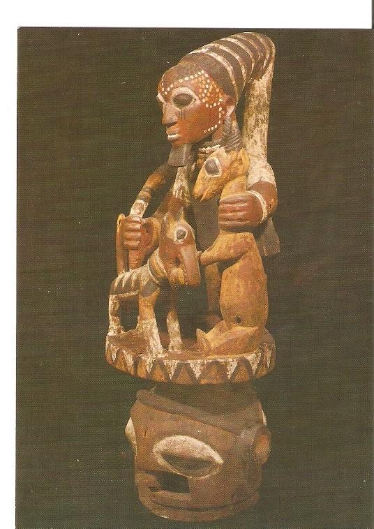 Postal 022134 : Yoruba Wooden helmet mask for Epa