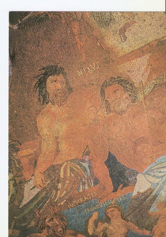Postal 025059 : Casa del Mitreo. Mosaico Cosmico. Los rios Nilo y Eufrates siglo II. Merida