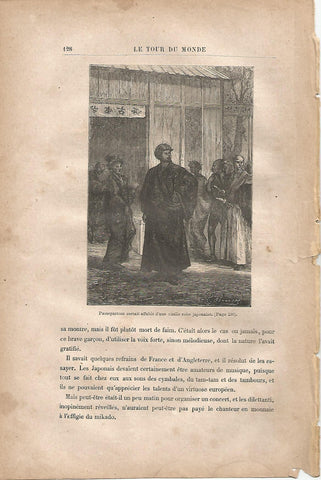 LAMINA 1227: VERNE. Passepartout sortait affuble d une ville vieille robe japonaise
