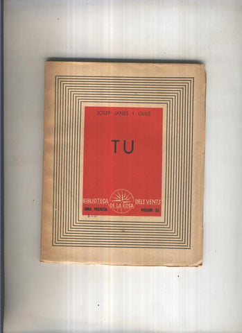 Biblioteca de la Rosa dels Vents numero 26: Tu (de Josep Janes i Olive)