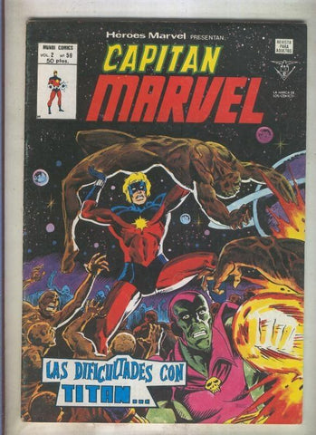 Heroes Marvel volumen 2 numero 59: Capitan Marvel (numerado 1 en trasera)