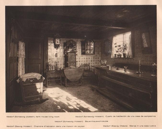 Lamina/Foto KURT HIELSCHE Deuschtland No. 135: MEIDORF (SCHIESWIG - HOLSTEIN) FARM HOUSE LIVING ROOM