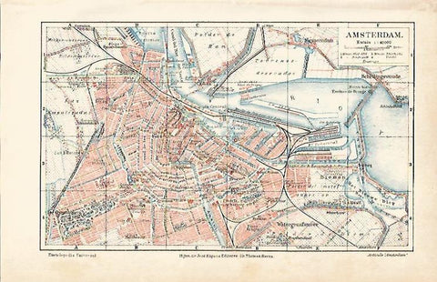 LAMINA ESPASA 5540: Plano de Amsterdam Holanda