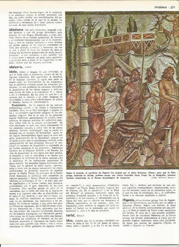 LAMINA MONITOR 0071: MOSAICO ROMANO SOBRE EL SACRIFICIO DE IFIGENIA