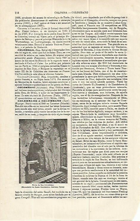 LAMINA ESPASA 13912: Gruta de San Colombano en Italia