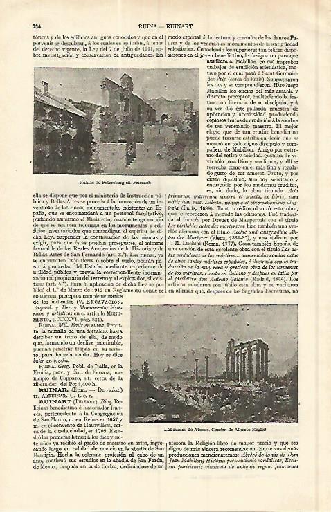 LAMINA ESPASA 17036: Ruinas de Petersberg en Freisach
